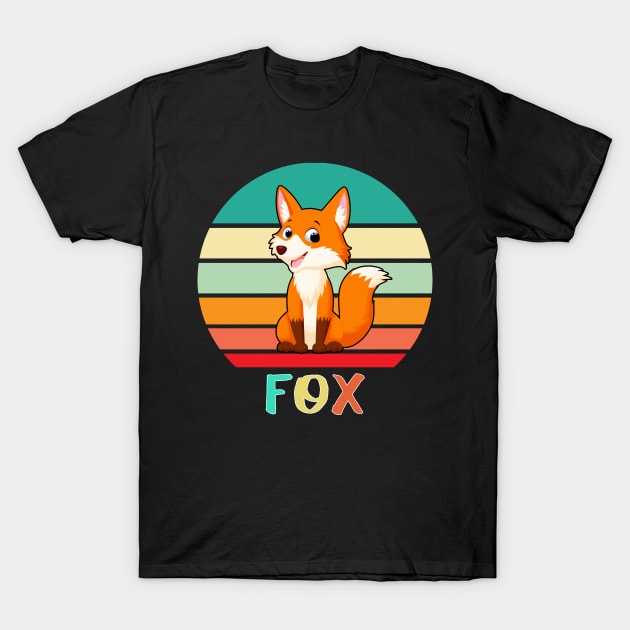 Vintage Retro Fox T-Shirt by adrinalanmaji